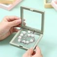 thumbnail image 4 of Transparent PE Film Jewelry Box Rings Necklace Storage Colorful Case Portable Convenient Transparent Protect Stand Multifunctional Presentation Display Case S Green, 4 of 8