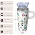 thumbnail image 3 of 20OZ Dog Pattern Tumbler with Handle Straw and Lid Insulated Travel Coffee Cup Cute Drinkware for Women Friends Perfect Holiday Birthday Gifts Ideal for Hot Coffee and Cold Drinks, 3 of 6
