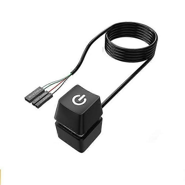 Computer Desktop Switch Start Power Button Extension Cable 5M Black