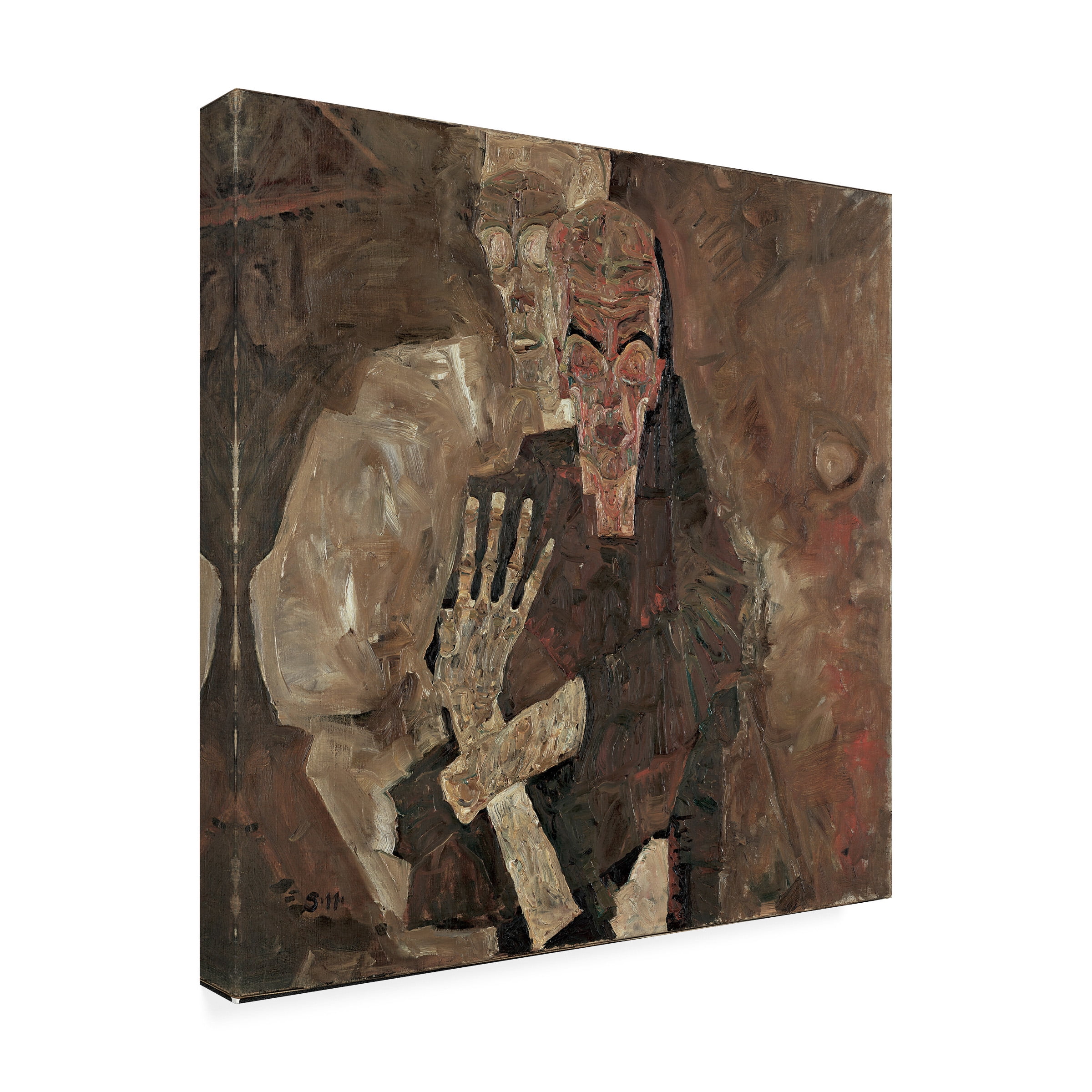 Egon Schiele 'Death And Man' Canvas Art
