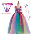 thumbnail image 1 of Dulce Arco Iris caramelo tutú vestido para niñas vacaciones cumpleaños fiesta ropa niños flores arco piruleta caramelo Purim disfraz 2-12y4-5Y Gao Jinjia LED, 1 of 2