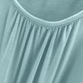 thumbnail image 5 of Annhoo Pajama Tops for Women Loose Pleated Solid Color Crewneck Short Sleeve Shirts Casual Clothes, 5 of 6