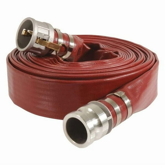 1Pack ZoroSelect 45DU22 2" ID x 25 ft PVC Water Discharge Hose 150 PSI RD