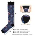 thumbnail image 3 of FORMRS Womens Knee High Socks Casual Long Thick Travel Daily Wear, 1 Pair, Blue Fireworks Pattern, 3 of 6