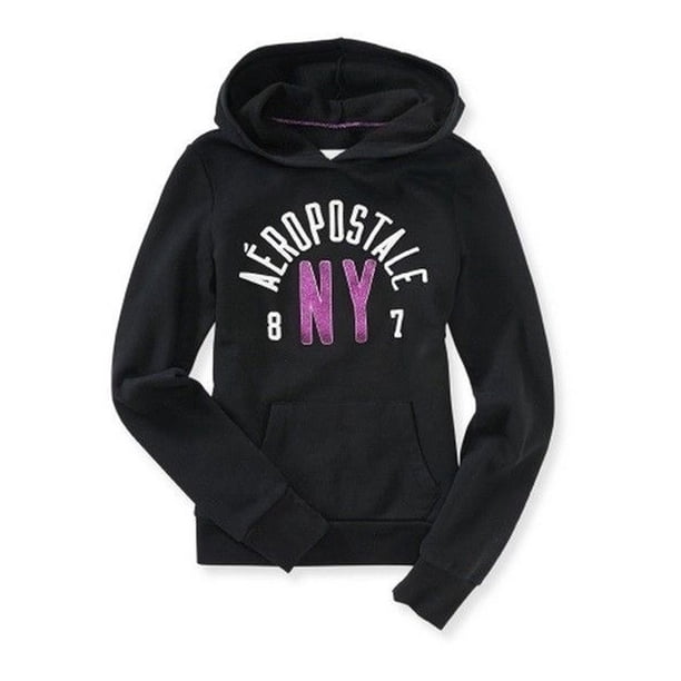 Aeropostale Ny 87 - Sudadera con capucha para mujer, color negro, extragrande Aeropostale Sudadera