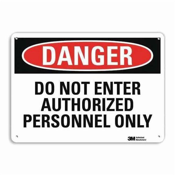 Lyle Danger Sign,10 in x 14 in,Aluminum U3-1314-RA_14X10