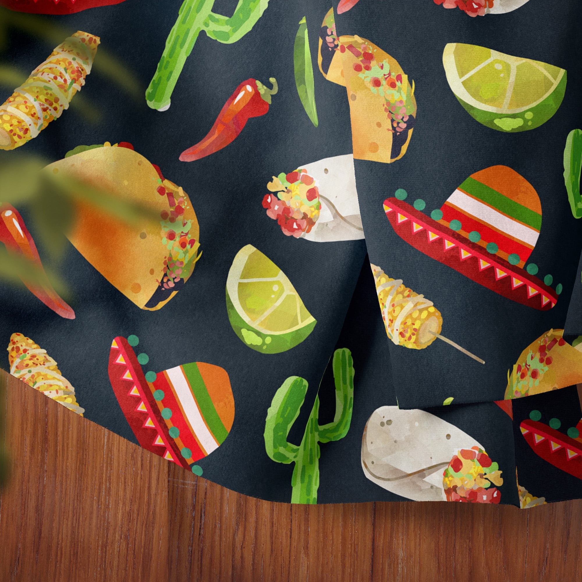 (2 pack) David Textiles Cotton Precut Fabric Tacos & Cacti Fabric 1 yd X 44"