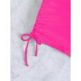 thumbnail image 5 of Women's V Cross High Waisted Swim Shorts Ruched Side Tie Boy Shorts Swimsuit Bottoms with Liner, 5 of 6