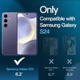 thumbnail image 2 of JETech 5 in 1 Matte Case for Samsung Galaxy S24 5G with 2-Pack Screen Protector and Camera Lens Protector, Translucent Back Protective Phone Cover, Tempered Glass Film (Lilac), 2 of 7