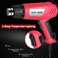 thumbnail image 4 of Heat Gun, 2000W Heavy Duty Hot Air Gun Kit with 4 Nozzles, Fast Heating and Dual Temperature Settings 572℉~968℉ (300℃-520℃), for Crafts, Shrink Wrapping/Tubing, Paint Removing, Soldering, 4 of 7