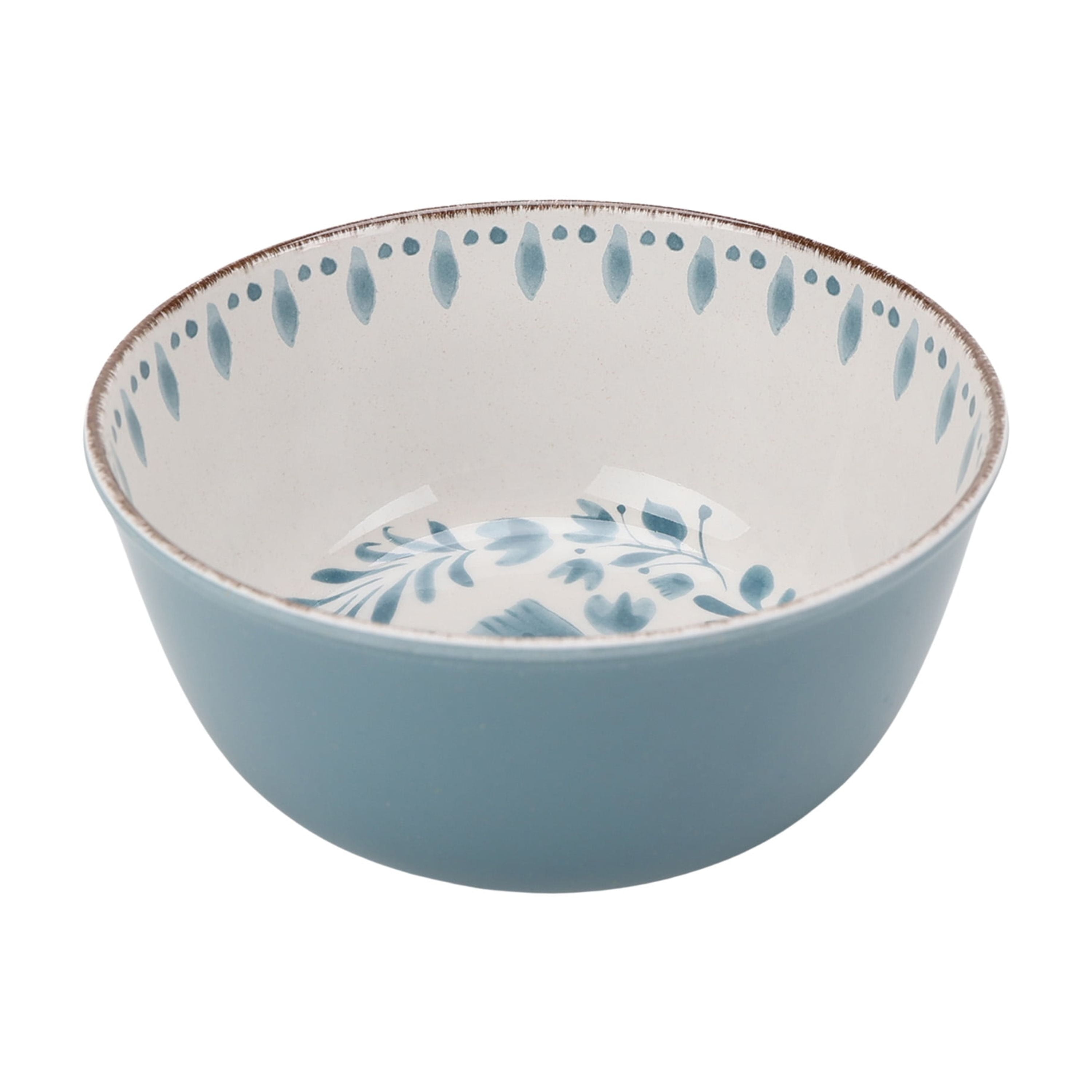 Better Homes & Gardens 12-Piece Bamboo Melamine Dinnerware Set, Blue