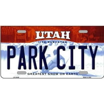 Park City Utah Background Novelty Metal License Plate LP-10189