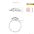 thumbnail image 4 of ANGARA Natural 0.57 Ct. Diamond Classic Engagement Ring in 14K White Gold for Women (Ring Size: 3), 4 of 9