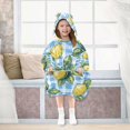 thumbnail image 7 of FORMRS Wearable Blanket Hoodie with Sleeves for Kids Cozy Flannel Sweatshirt, Cartoon Plaid Lemon, 7 of 7