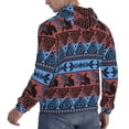 thumbnail image 6 of Pofeuu Vintage Corn Pattern in Red Blue Print Mens Casual Hooded Collar Drawstring Hoodies Pullover Sweatshirts Casual Long Sleeve Shirts-Medium, 6 of 7