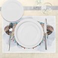 thumbnail image 3 of Ambesonne Monkey Place Mats Set of 4, Totem, Standard Size, Teal and Brown, 3 of 6