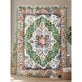 thumbnail image 4 of Retro Boho Shower Curtain, Aztec Southwest Tribal Floral Pattern Bathroom Decor Curtains Set with Hooks, Green Orange Waterproof Fabric Home Accessories， 66 X 72 Inch Long, 4 of 6