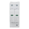 thumbnail image 1 of Caja de distribución blanca con protección contra sobretensiones IP20, caja combinadora simple y segura, pararrayos de 60 KA, 2 polos, 275 V, 1 of 14
