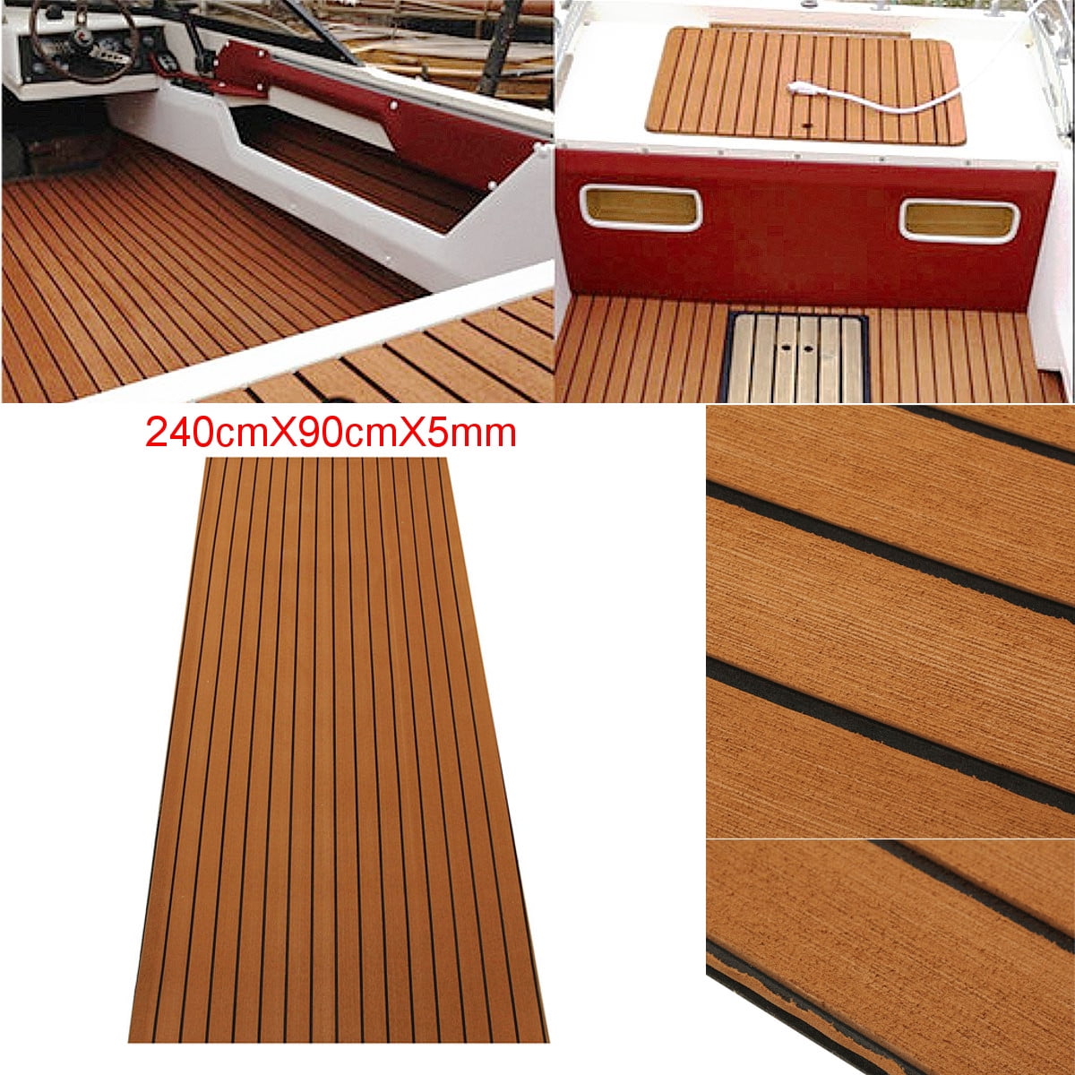 Large Deluxe Marine Flooring Faux Teak Eva Foam Boat Decking Sheet