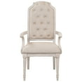 thumbnail image 2 of Arm Chair with Padded Seat and Button Tufts Set of 2 Beige - Saltoro Sherpi, 2 of 6