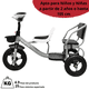 thumbnail image 5 of Triciclo para Niños Dos Asientos Torreta con Luz y Sonido Ruedas de Goma Apto a partir de 2 Años - Gris, 5 of 6