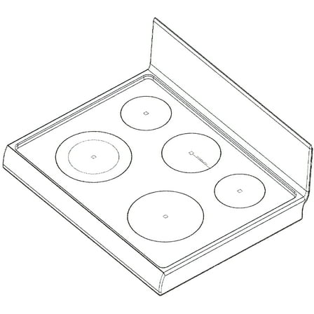Genuine LG AGU73969710 Range Glass Cooktop