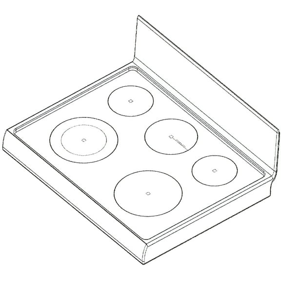 Genuine LG AGU73969710 Range Glass Cooktop