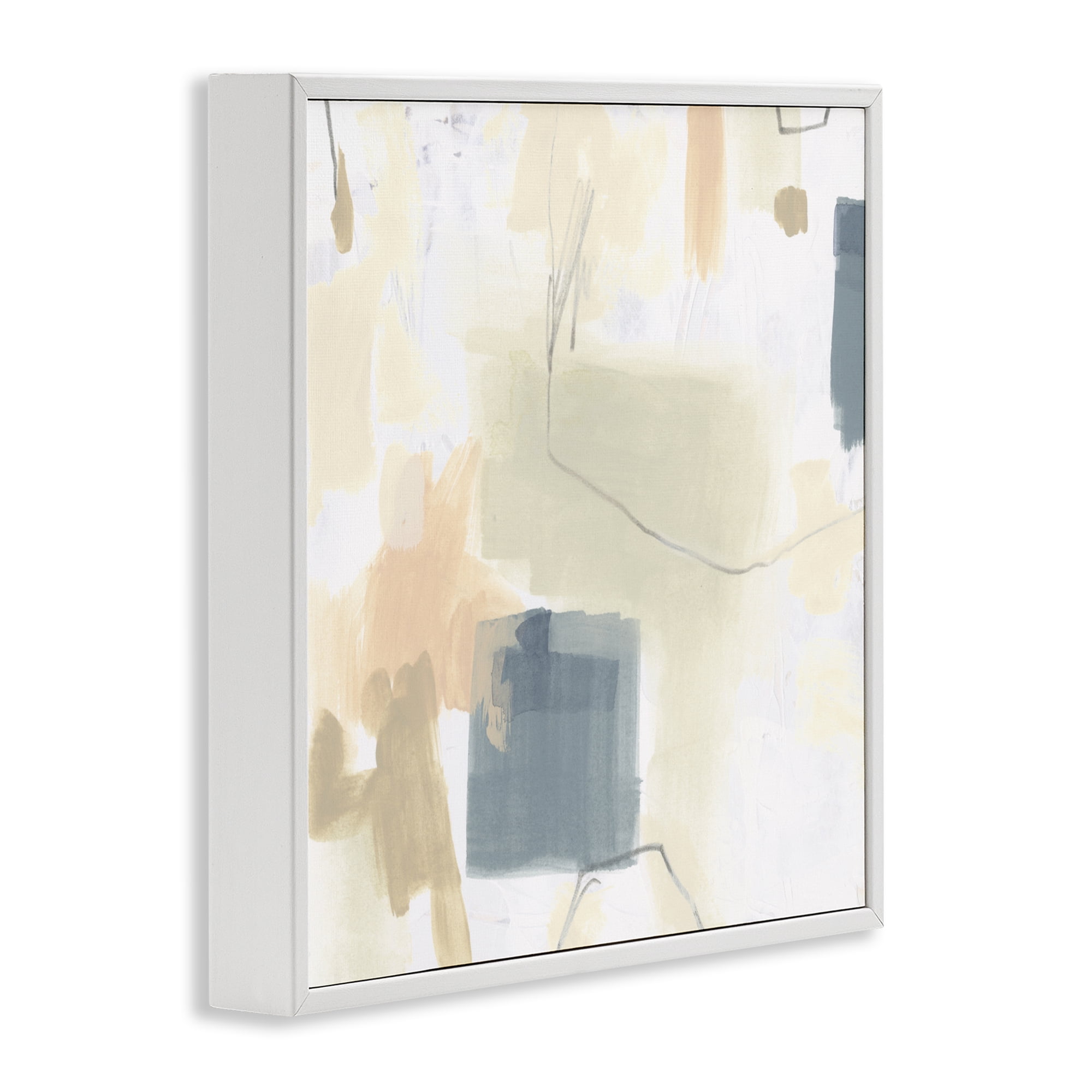 Stupell Industries Minimal Plaster Line White Framed Giclee Art, design by June Erica Vess