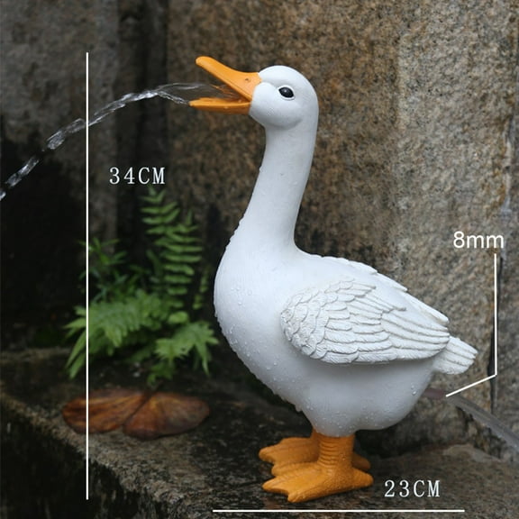 Fountain Decor Garden Duck Statue Garden Decoration Weather Resistant For Garden Use Charming Duck Statue For Landscape Yard Art