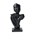 thumbnail image 3 of Escultura de cara abstracta, estatua de abrazar, estatua de amante abrazado, figura coleccionable Negro, 3 of 9