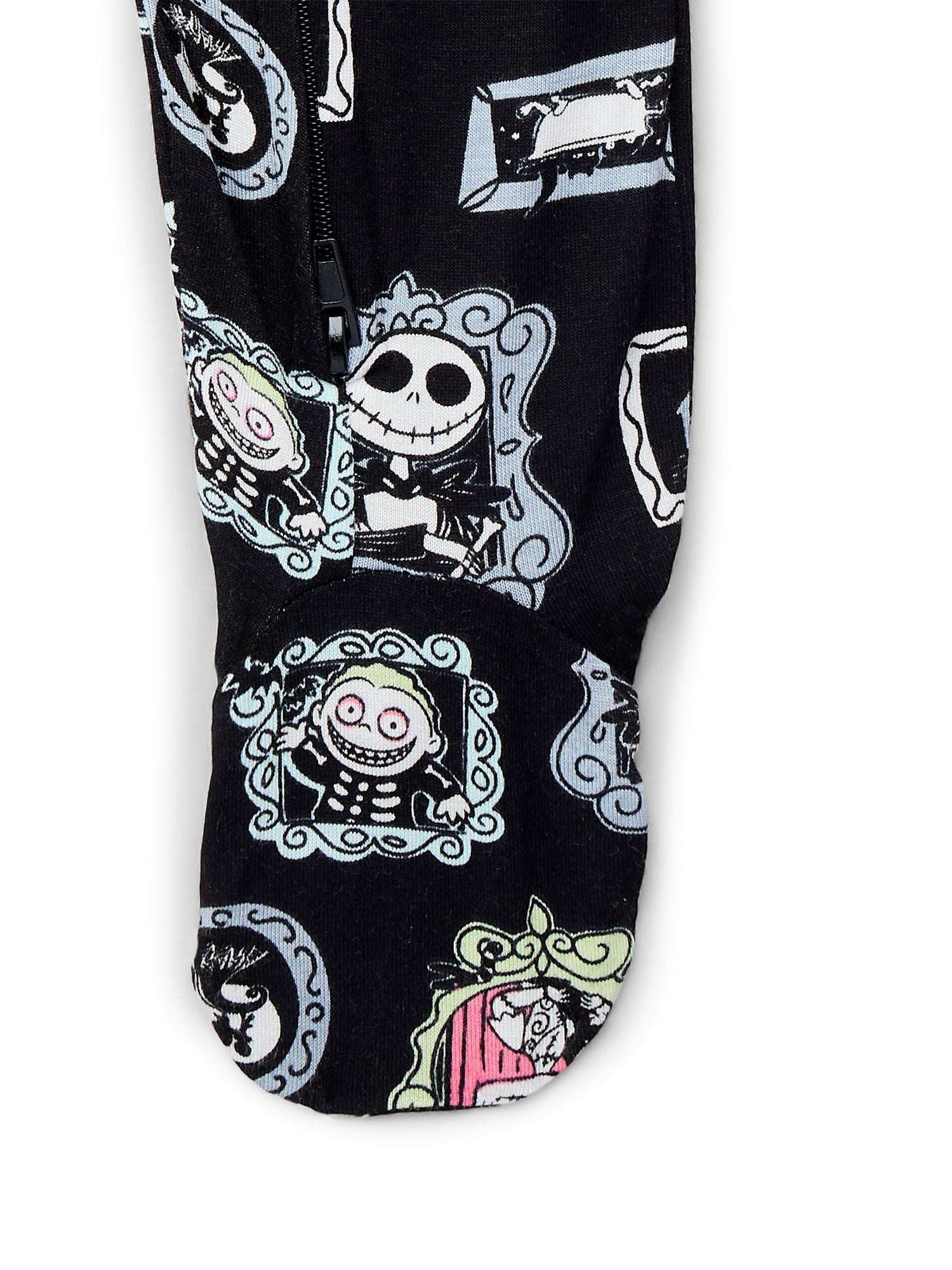 Nightmare Before Christmas Baby Boys or Girls Two-Way Zip Front Footed Pajama One-Piece, Sizes 0-6/9M