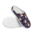 thumbnail image 3 of Lsque Corgi Lying With Moons And Stars Pattern Womens Comfort Cotton on Scuff With Memory Foam and Anti-skid Sole Slipper-37/38, 3 of 7