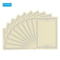thumbnail image 3 of Uxcell 150Gsm 11.6x8.3 Blank Diploma Award Certificate Paper, Yellow Paper Blue Border, 10Pcs, 3 of 5