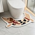 thumbnail image 6 of Zynviq Dog Bathroom Rugs 15.1" X 25.6" Bath Rugs Animals Diatom Ooze Washable Beige U-Shaped Absorbent Small Rug for Toilet, 6 of 6