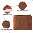 thumbnail image 3 of Carteras de cuero plegables para hombre Cartera plegable delgada de capacidad adicional para hombre con múltiples ranuras para tarjetas, 3 of 6
