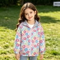 thumbnail image 2 of Eltusu Girls Jackets with Pockets, Hooded Zipper Printed Windproof Spring Fall Outerwaer Multicolor Size 6 T, 2 of 9
