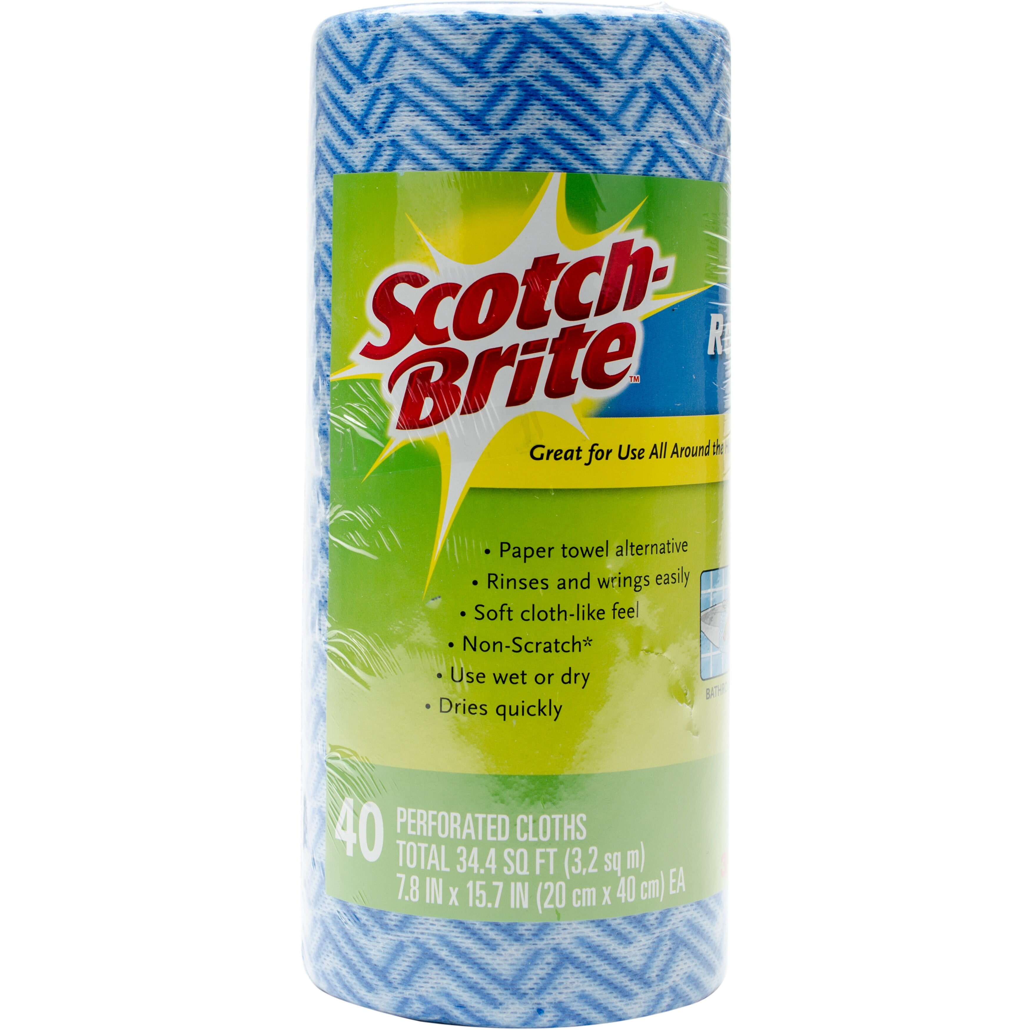 Scotch-Brite Kitchen Wipes, Wet or Dry, Reusable, Dries quickly