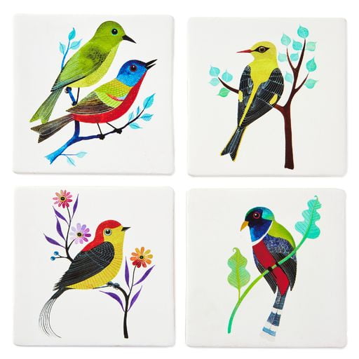 Details about   SET OF 6 CERAMIC BIRD COASTERS BY DELANO STUDIOS 