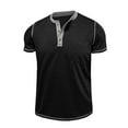 thumbnail image 5 of Shirts for Men with Design,Mens Henley Shirts Summer Short Sleeve Button Down Workout Tshirt Casual Sport Athlete Gym Basic Tees, 5 of 8