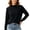 Black, variant on Mock Neck Knit Shirts for Women with Button Decor Knitwear Dressy Casual Long Sleeve Jumper Tops Cozy Soft Fall Sweaters