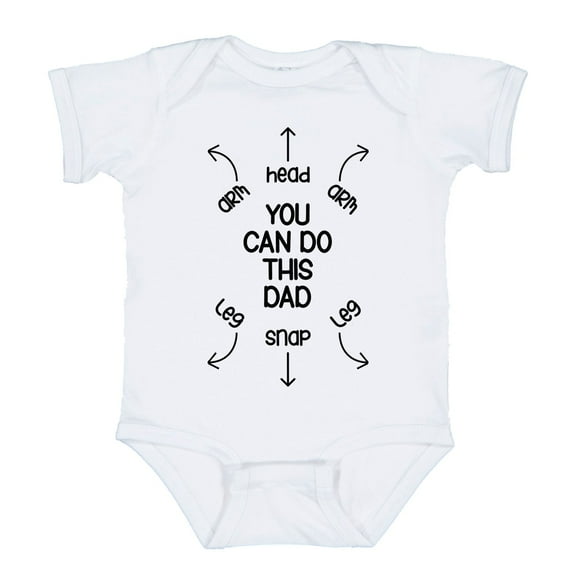 You Can Do This Dad Funny First Time Dad Baby Funny Cute Infant Creeper, One-Piece Baby Bodysuit (White, 6 Months)