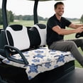 thumbnail image 4 of Yuyamidu Blue Sea Turtle Golf Cart Seat Covers with Pockets Tropical Hibiscus Golf Seat Covers for Cart for 2 Passenger Seats Soft Club Car Accessories Protect Your Golf Carts, 4 of 7