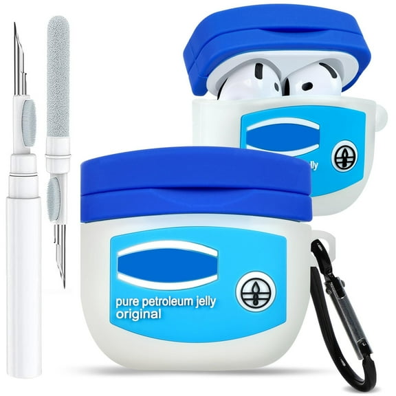 Kawaii Cartoon 3D Soft Silicone AirPods 4 Case with Keychain Cleaner Kit
