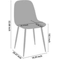 thumbnail image 2 of CangLong Faux Leather Dining Back Modern Side Chair for Pub Coffee Home, Set of 4, Black, 2 of 8