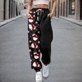 thumbnail image 3 of Gibobby pantalones de vestir Conjuntos de dos piezas con estampado de concierto de 1989 para mujer, sudadera con capucha y pantalones de chándal largos, conjunto de entrenamiento para correr(Negro, M), 3 of 4