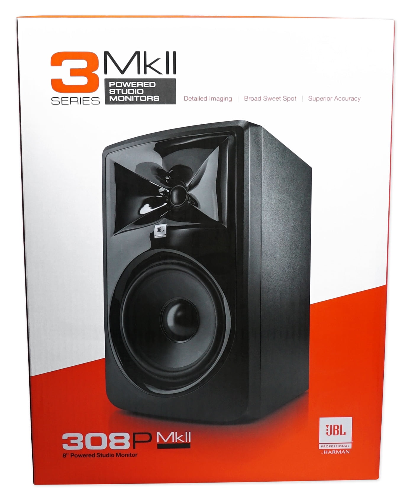 2) JBL 308P MkII 8" Monitor Speakers+3.5" Presonus - Walmart.com