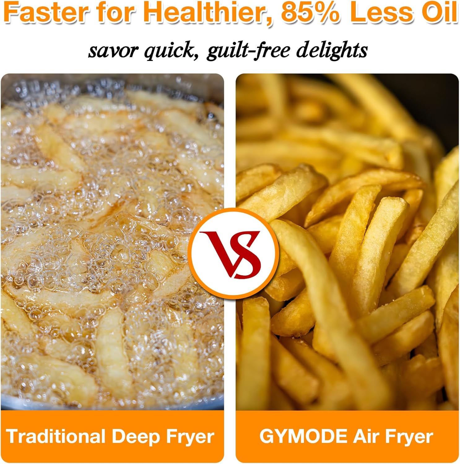 4.7QT Glass Air Fryer, 360 ° Viewable Glass Air Fryer Non Toxic, 6-IN-1 Preset Cook Modes, Digital Display, Adjustable Temp 100F - 400F, Nonstick, Dishwasher Safe, White