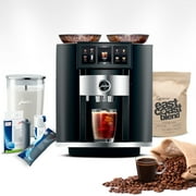 Jura GIGA 10 Automatic Espresso Machine (Diamond Black) with Capresso Coffee Bean, and Accessories