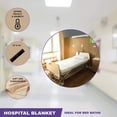 thumbnail image 5 of JMR 70 x 90 Hospital Blanket - Unbleached - Poly/Cotton Blend Bed Bath Blanket for Patient Privacy - Soft, Comfortable & Lightweight Emergency Thermal Blanket, 5 of 5