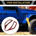 thumbnail image 2 of Wheel Eyebrow Side Air Conditioning Vent Decor Cover for Jeep Wrangler JL JLU Gladiator JT 18-20 Fender Side Air Outlet Vent Decoration Trim Plastic Carbon Fiber Pattern Red Pair, 2 of 5